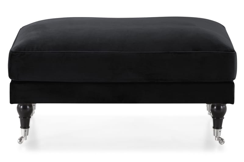 Andrew Puf Velour - Sort/Krom - Møbler - Stole & lænestole - Taburet & skammel - Puf