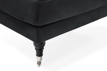 Andrew Puf Velour - Sort/Krom - Møbler - Stole & lænestole - Taburet & skammel - Puf