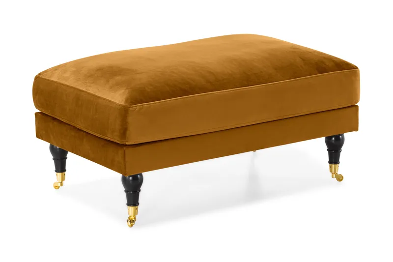 Andrew Puf Velour, Amber/Messing