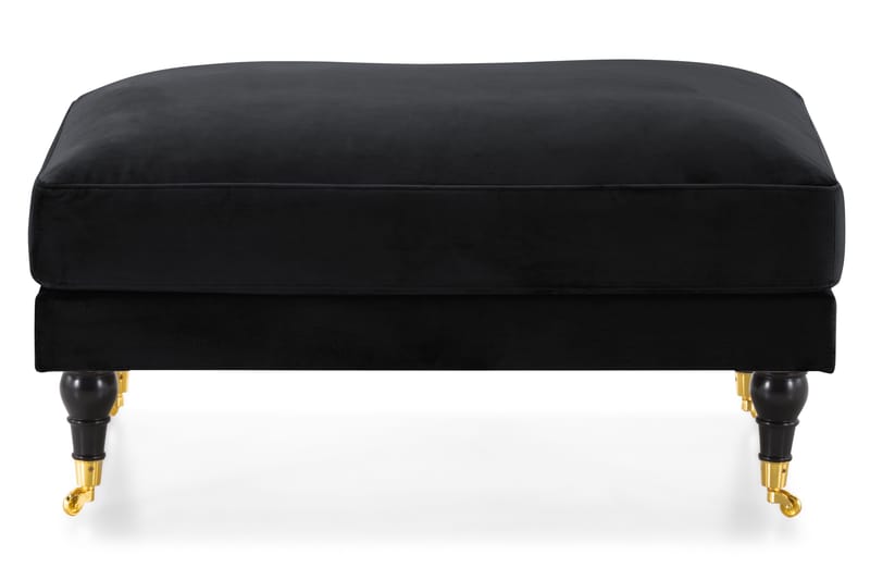 Andrew Puf Velour - Sort/Messing - Møbler - Stole & lænestole - Taburet & skammel - Puf