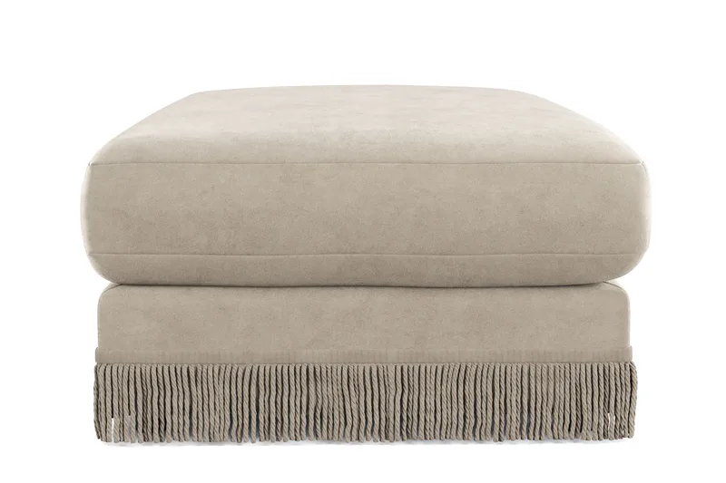 Arken Lyx Rektangulær Fodskammel i fløjl - Beige - Møbler - Stole & lænestole - Taburet & skammel - Puf