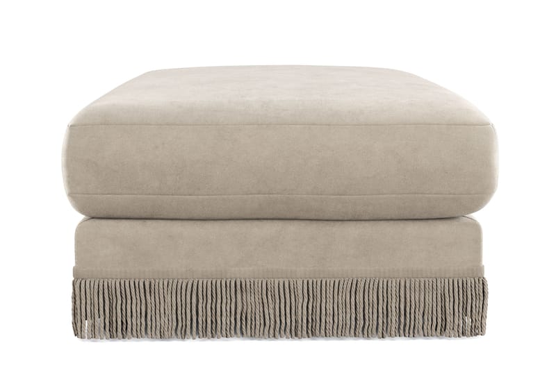 Arken Lyx Rektangulær Fodskammel i fløjl - Beige - Møbler - Stole & lænestole - Taburet & skammel - Puf