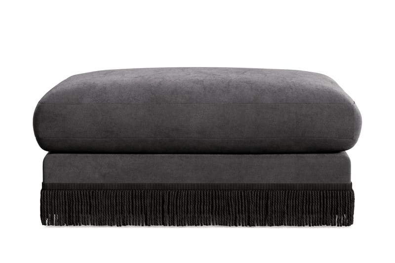 Arken Lyx Rektangulær Fodskammel i fløjl - Mørkegrå - Møbler - Stole & lænestole - Taburet & skammel - Puf