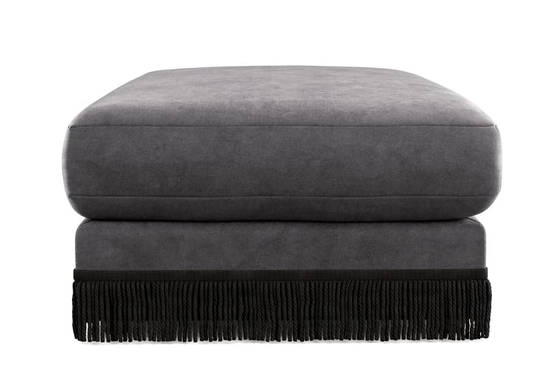 Arken Lyx Rektangulær Fodskammel i fløjl - Mørkegrå - Møbler - Stole & lænestole - Taburet & skammel - Puf