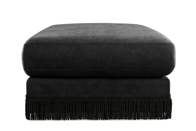 Arken Lyx Rektangulær Fodskammel i fløjl - Sort - Møbler - Stole & lænestole - Taburet & skammel - Puf