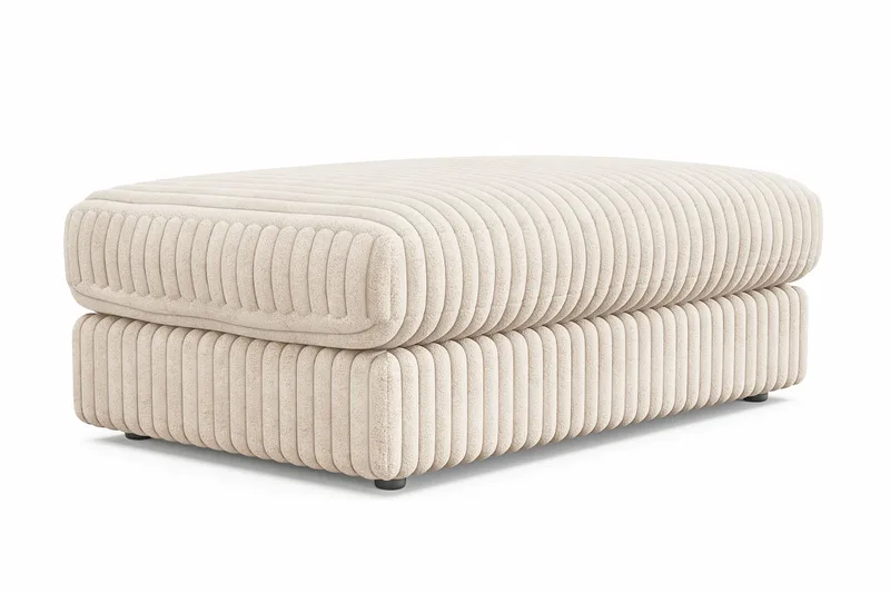Arken Lyx Rektangulær Fodskammel i Manchester - Beige - Møbler - Stole & lænestole - Taburet & skammel - Puf