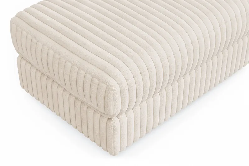 Arken Lyx Rektangulær Fodskammel i Manchester - Beige - Møbler - Stole & lænestole - Taburet & skammel - Puf