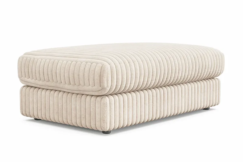 Arken Lyx Rektangulær Fodskammel i Manchester - Beige - Møbler - Stole & lænestole - Taburet & skammel - Puf