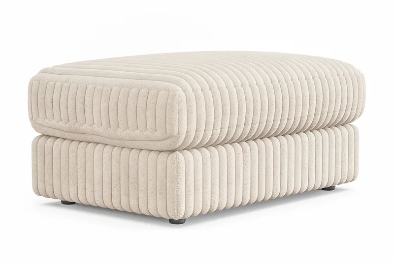 Arken Lyx Rektangulær Fodskammel i Manchester - Beige - Møbler - Stole & lænestole - Taburet & skammel - Puf