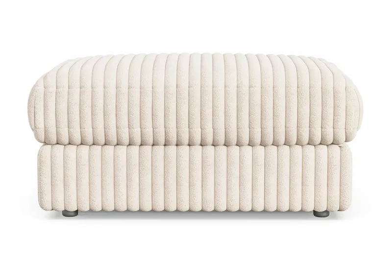 Arken Lyx Rektangulær Fodskammel i Manchester, Beige