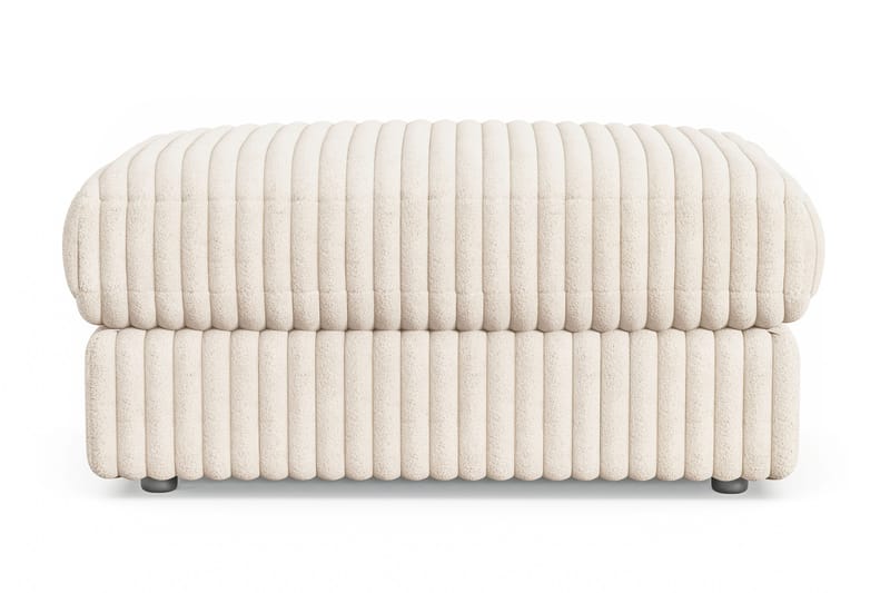 Arken Lyx Rektangulær Fodskammel i Manchester, Beige