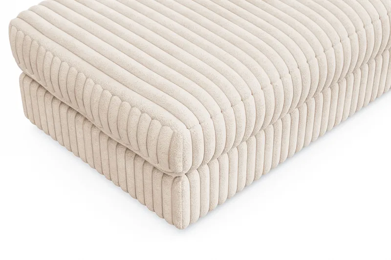 Arken Lyx Rektangulær Fodskammel i Manchester - Beige - Møbler - Stole & lænestole - Taburet & skammel - Puf