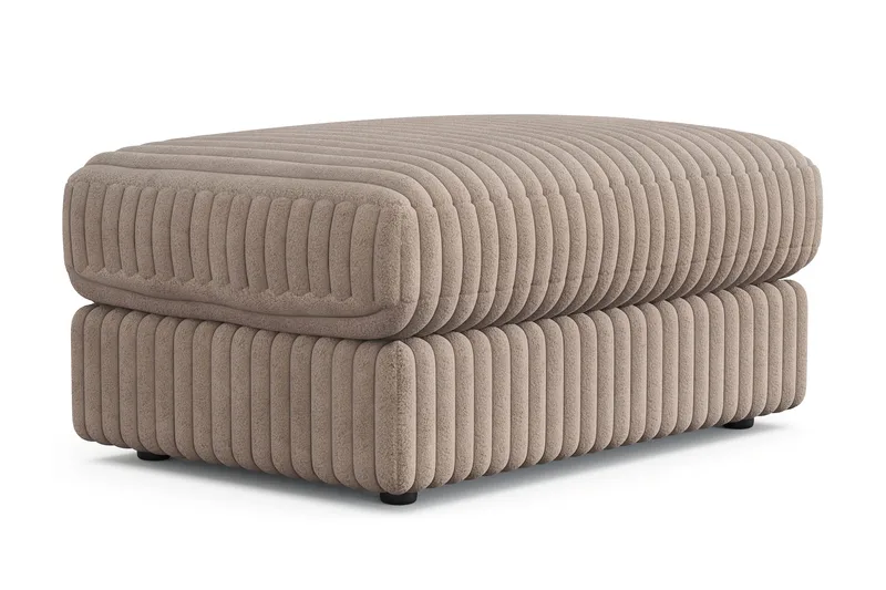 Arken Lyx Rektangulær Fodskammel i Manchester - Greige - Møbler - Stole & lænestole - Taburet & skammel - Puf