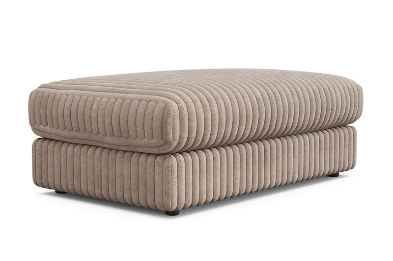 Arken Lyx Rektangulær Fodskammel i Manchester - Greige - Møbler - Stole & lænestole - Taburet & skammel - Puf