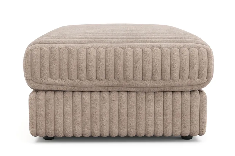 Arken Lyx Rektangulær Fodskammel i Manchester - Greige - Møbler - Stole & lænestole - Taburet & skammel - Puf