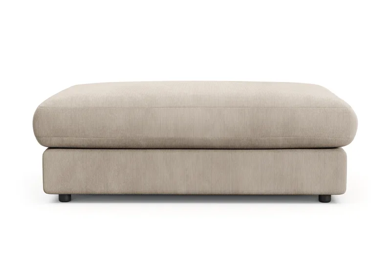 Arken Lyx Rektangulær Fodskammel i Manchester - Greige - Møbler - Stole & lænestole - Taburet & skammel - Puf