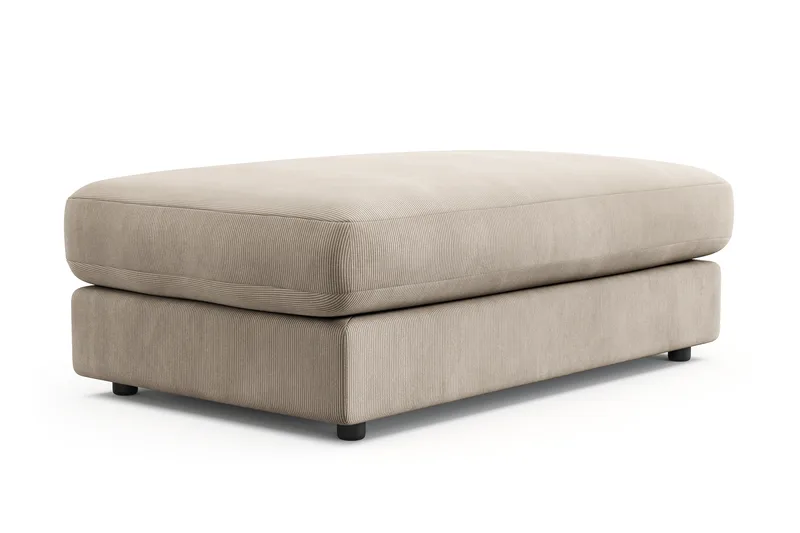 Arken Lyx Rektangulær Fodskammel i Manchester - Greige - Møbler - Stole & lænestole - Taburet & skammel - Puf