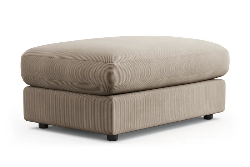 Arken Lyx Rektangulær Fodskammel i Manchester - Greige - Møbler - Stole & lænestole - Taburet & skammel - Puf