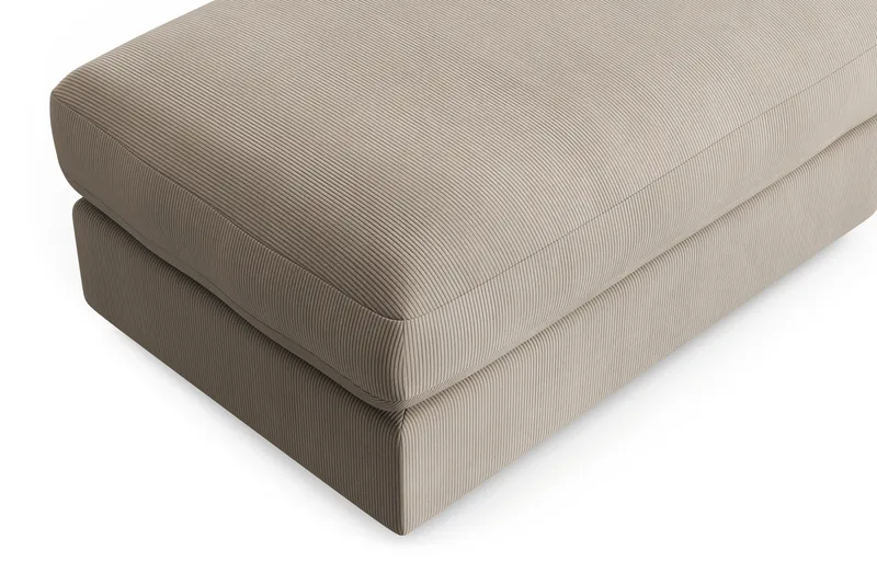 Arken Lyx Rektangulær Fodskammel i Manchester - Greige - Møbler - Stole & lænestole - Taburet & skammel - Puf