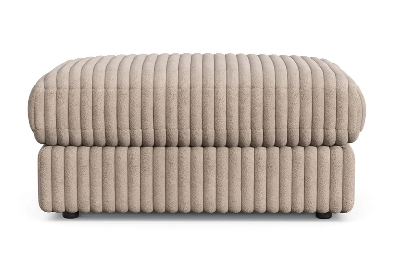 Arken Lyx Rektangulær Fodskammel i Manchester - Greige - Møbler - Stole & lænestole - Taburet & skammel - Puf