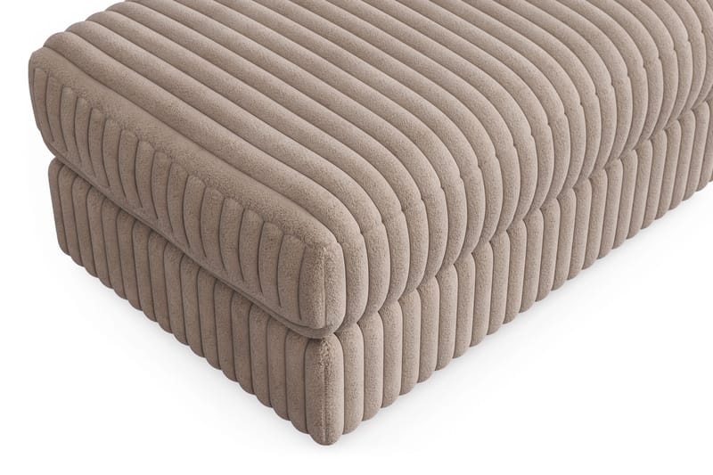 Arken Lyx Rektangulær Fodskammel i Manchester - Greige - Møbler - Stole & lænestole - Taburet & skammel - Puf