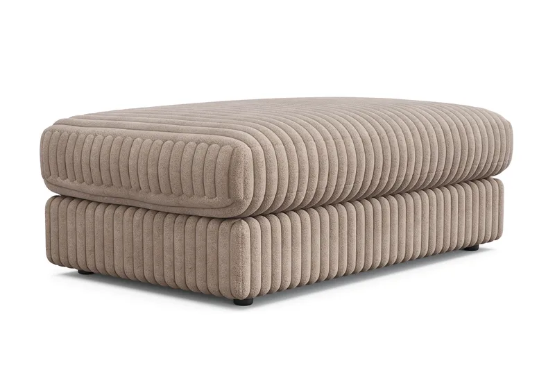 Arken Lyx Rektangulær Fodskammel i Manchester - Greige - Møbler - Stole & lænestole - Taburet & skammel - Puf
