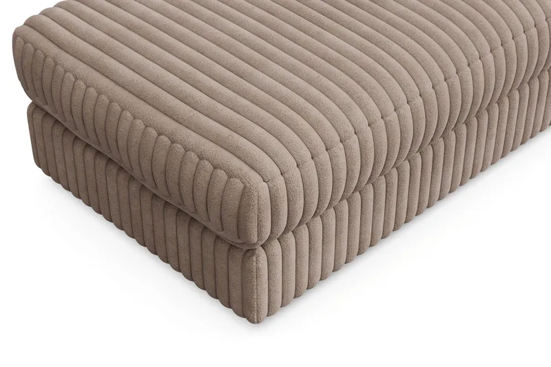 Arken Lyx Rektangulær Fodskammel i Manchester - Greige - Møbler - Stole & lænestole - Taburet & skammel - Puf