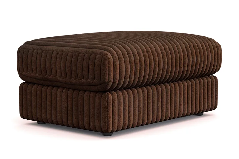Arken Lyx Rektangulær Fodskammel i Manchester - Mørkebrun - Møbler - Stole & lænestole - Taburet & skammel - Puf