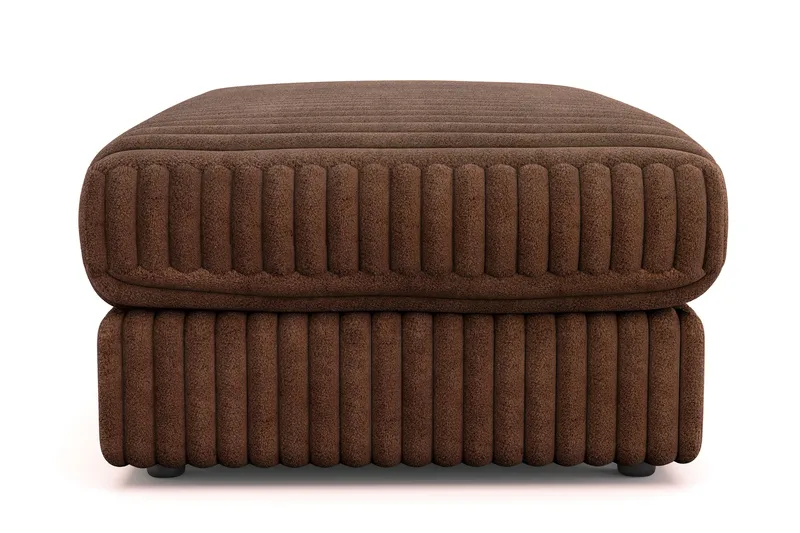 Arken Lyx Rektangulær Fodskammel i Manchester - Mørkebrun - Møbler - Stole & lænestole - Taburet & skammel - Puf