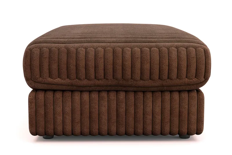 Arken Lyx Rektangulær Fodskammel i Manchester - Mørkebrun - Møbler - Stole & lænestole - Taburet & skammel - Puf