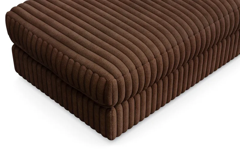 Arken Lyx Rektangulær Fodskammel i Manchester - Mørkebrun - Møbler - Stole & lænestole - Taburet & skammel - Puf