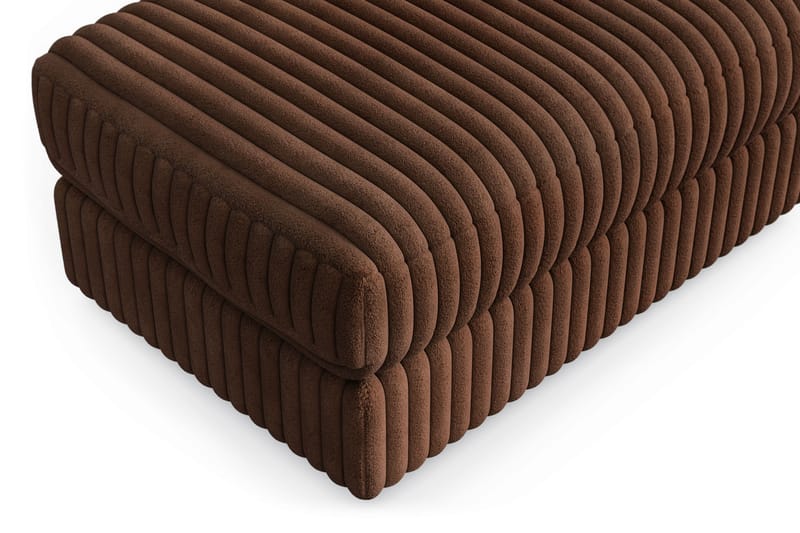 Arken Lyx Rektangulær Fodskammel i Manchester - Mørkebrun - Møbler - Stole & lænestole - Taburet & skammel - Puf