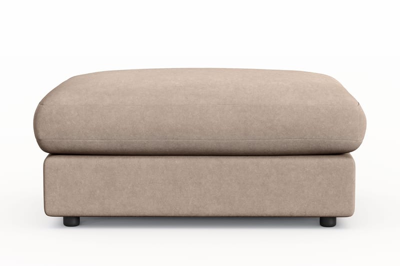 Arken Lyx Rektangulær Fodskammel i stof, Beige