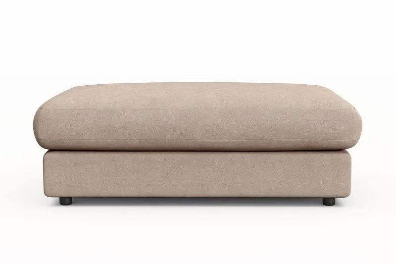 Arken Lyx Rektangulær Fodskammel i stof, Beige