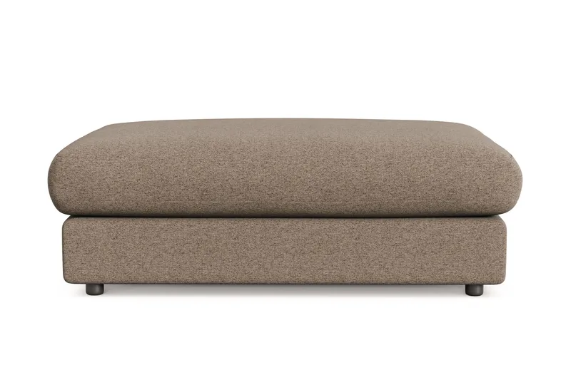 Arken Lyx Rektangulær Fodskammel i stof, Brun