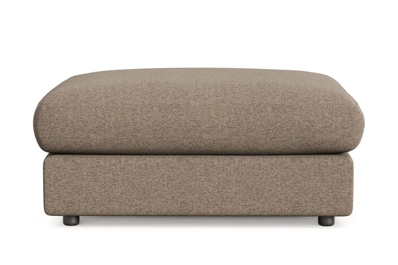 Arken Lyx Rektangulær Fodskammel i stof, Brun