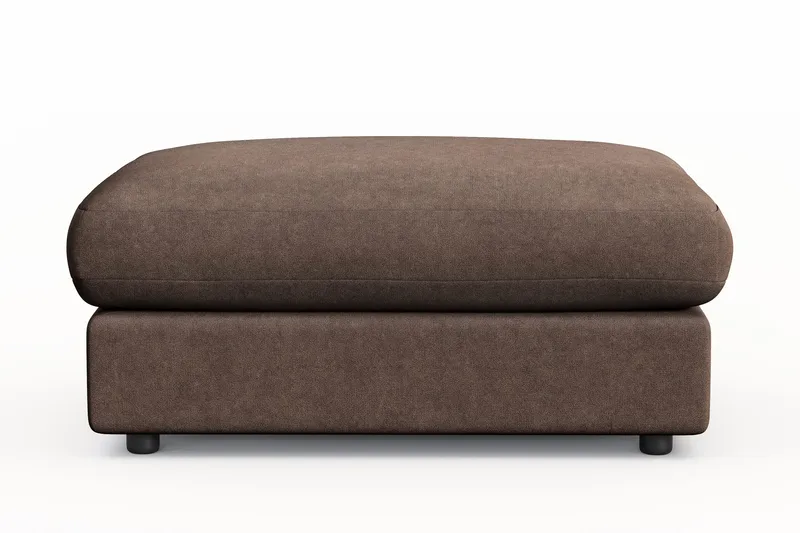 Arken Lyx Rektangulær Fodskammel i stof, Brun