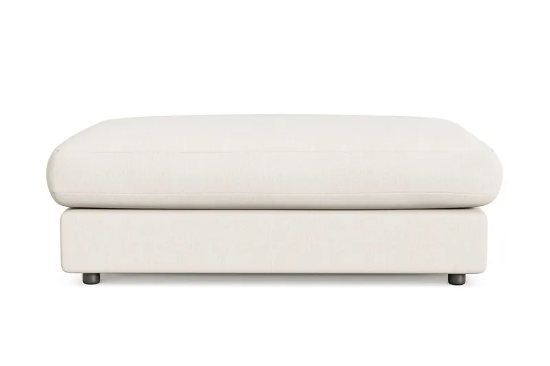 Arken Lyx Rektangulær Fodskammel i stof, Lys beige