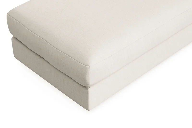 Arken Lyx Rektangulær Fodskammel i stof - Lys beige - Møbler - Stole & lænestole - Taburet & skammel - Puf