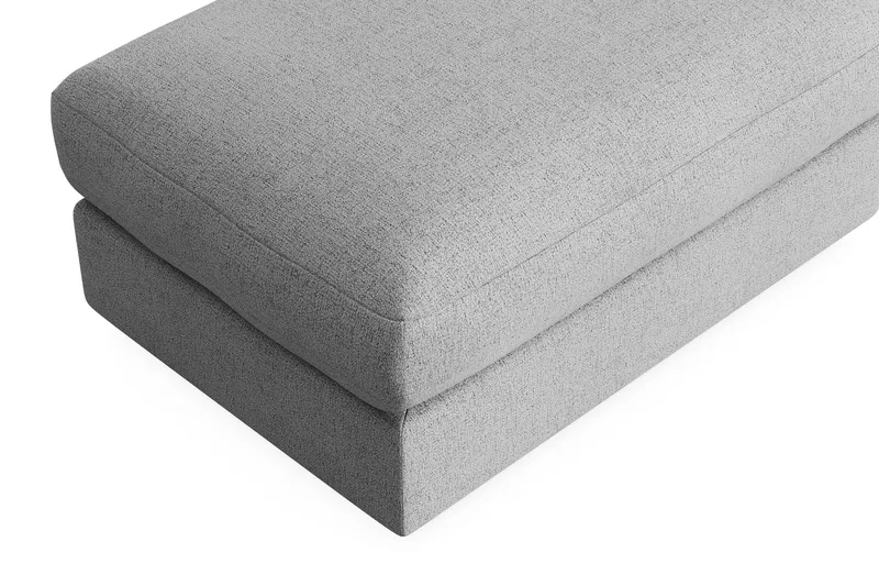 Arken Lyx Rektangulær Fodskammel i stof - Lysegrå - Møbler - Stole & lænestole - Taburet & skammel - Puf