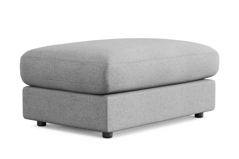 Arken Lyx Rektangulær Fodskammel i stof - Lysegrå - Møbler - Stole & lænestole - Taburet & skammel - Puf