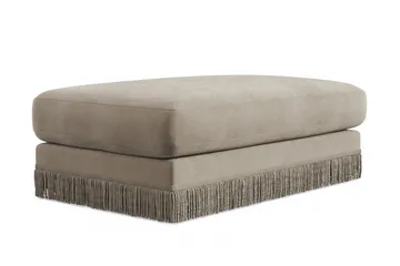 Arken Lyx rektangulær fodskammel i velour - Beige - Møbler - Stole & lænestole - Taburet & skammel - Puf