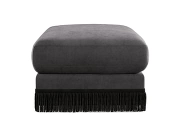 Arken Lyx rektangulær fodskammel i velour - Mørkegrå - Møbler - Stole & lænestole - Taburet & skammel - Puf