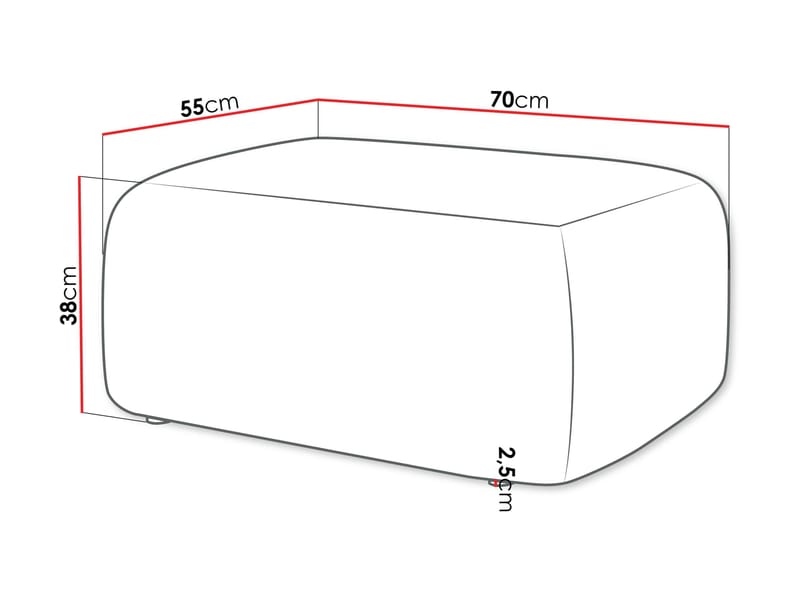 Barile Fodskammel 70 cm - Brun - Møbler - Stole & lænestole - Taburet & skammel - Puf