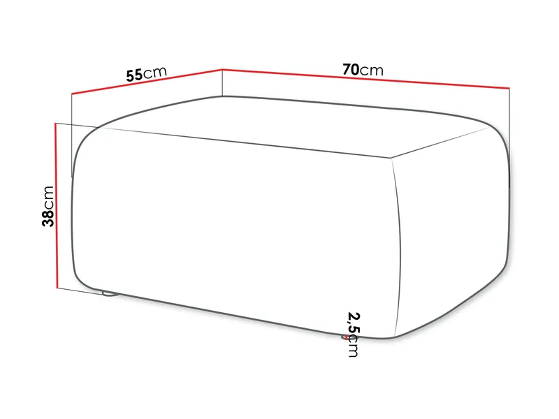 Barile Fodskammel 70 cm - Brun - Møbler - Stole & lænestole - Taburet & skammel - Puf