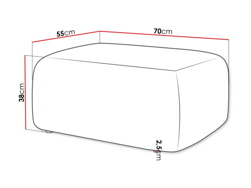 Barile Fodskammel 70 cm - Brun - Møbler - Stole & lænestole - Taburet & skammel - Puf