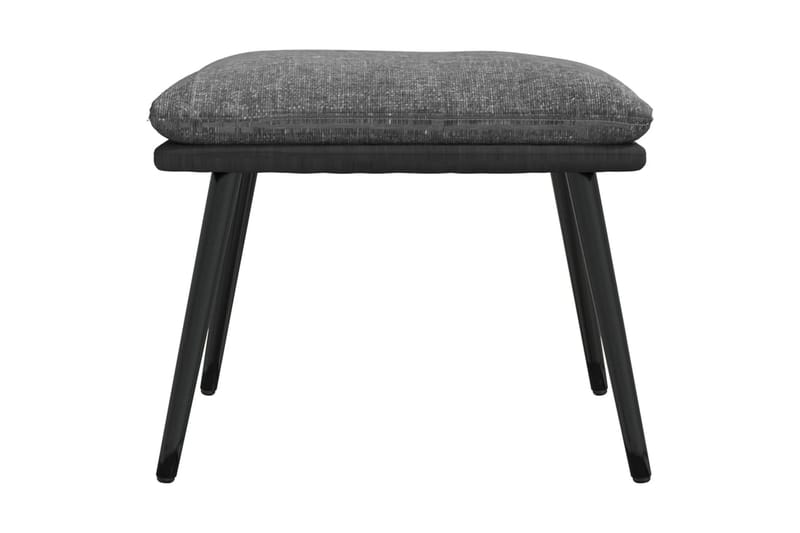 beBasic fodskammel 45x29,5x39 cm stof og kunstlæder lysegrå - GrÃ¥ - Møbler - Stole & lænestole - Taburet & skammel - Puf