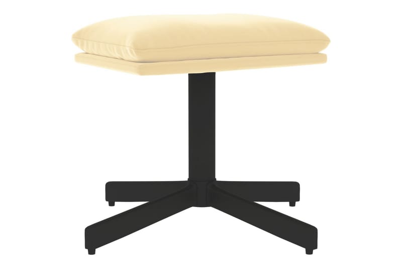 beBasic fodskammel 60x60x39 cm fløjl cremefarvet - Creme - Møbler - Stole & lænestole - Taburet & skammel - Puf