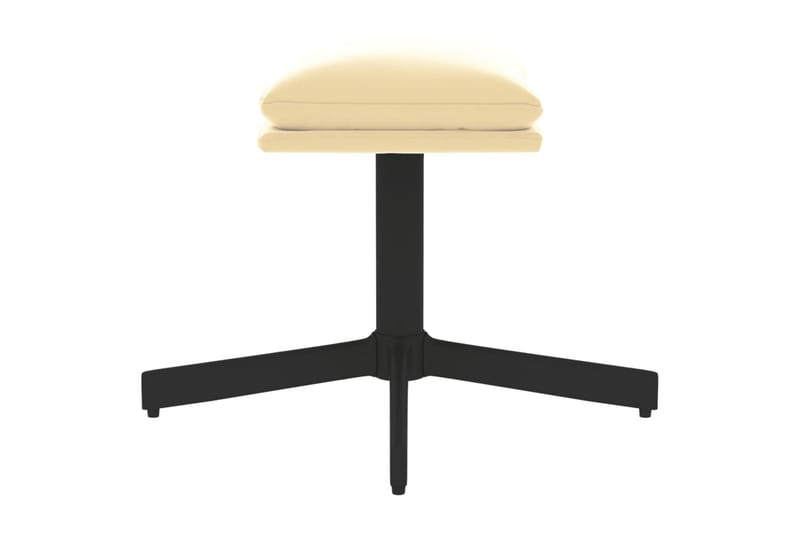 beBasic fodskammel 60x60x39 cm fløjl cremefarvet - Creme - Møbler - Stole & lænestole - Taburet & skammel - Puf