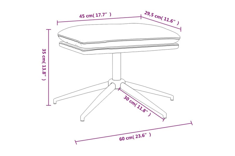 beBasic fodskammel 60x60x39 cm mikrofiberstof brun - Brun - Puf